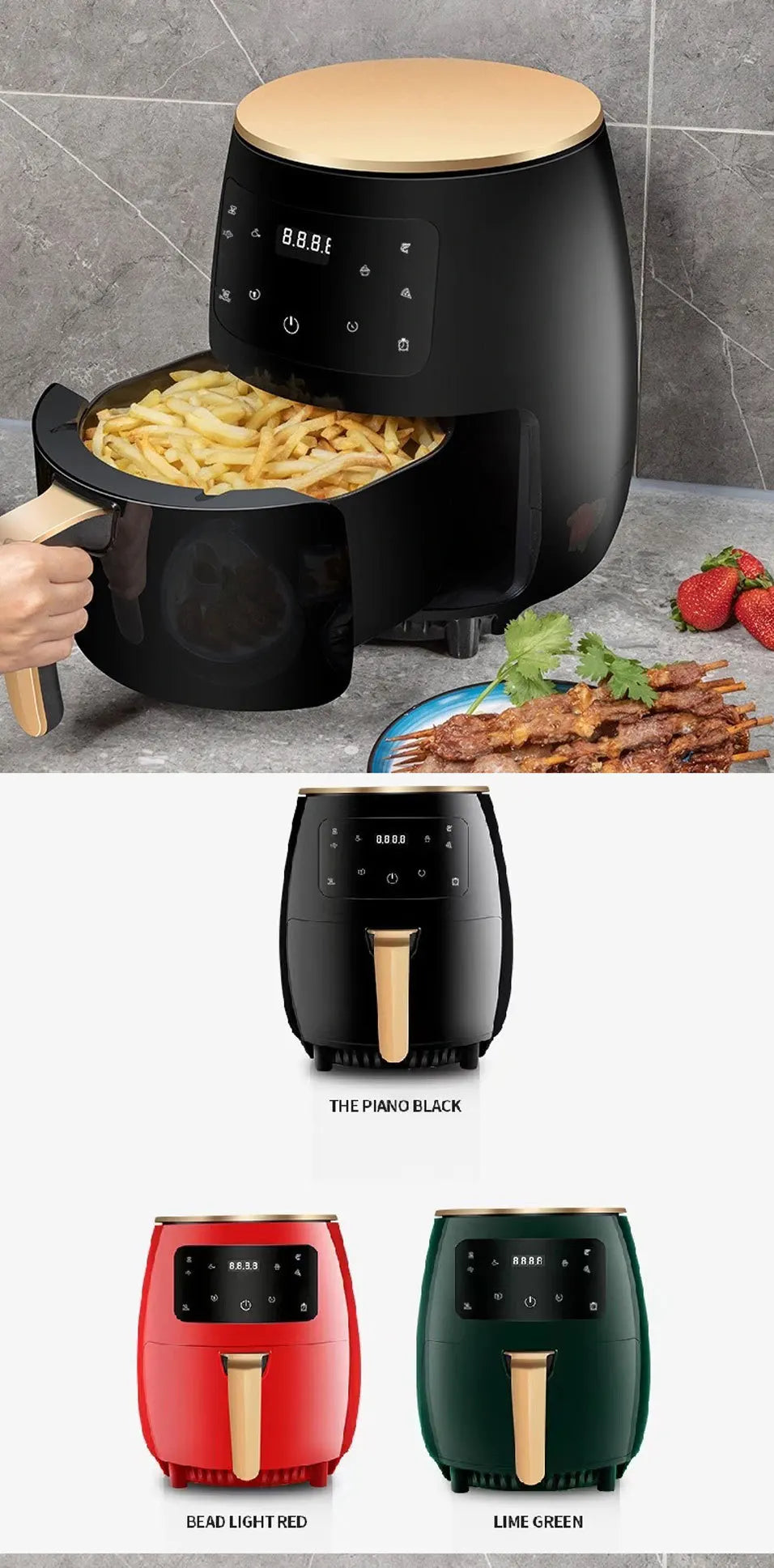 Multi-functional Air Fryer Pot 6L capacity