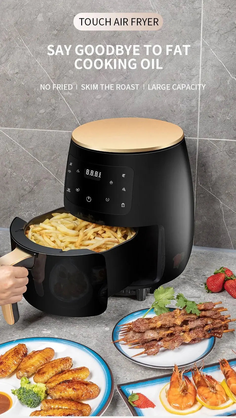 Multi-functional Air Fryer Pot 6L capacity